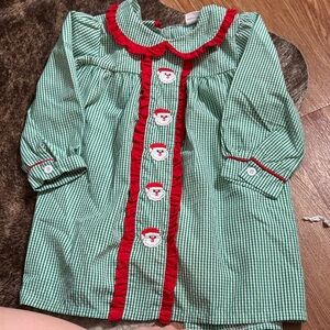 Green and Red Gingham Baby Dress